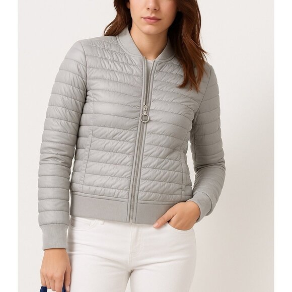 Michael Kors Jackets & Blazers - Michael Kors Women’s Packable Down Bomber Gray Jacket Small